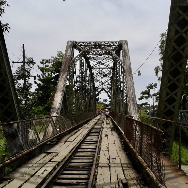 Activity holidays The derelict brigde at the border crossing