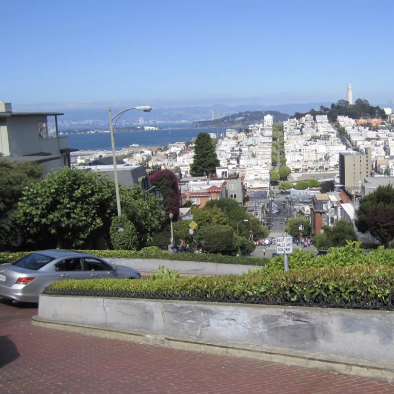 The steep and winding Lombard street