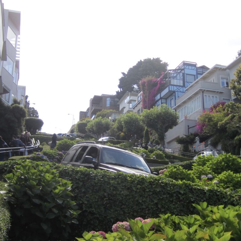 The steep and winding Lombard street