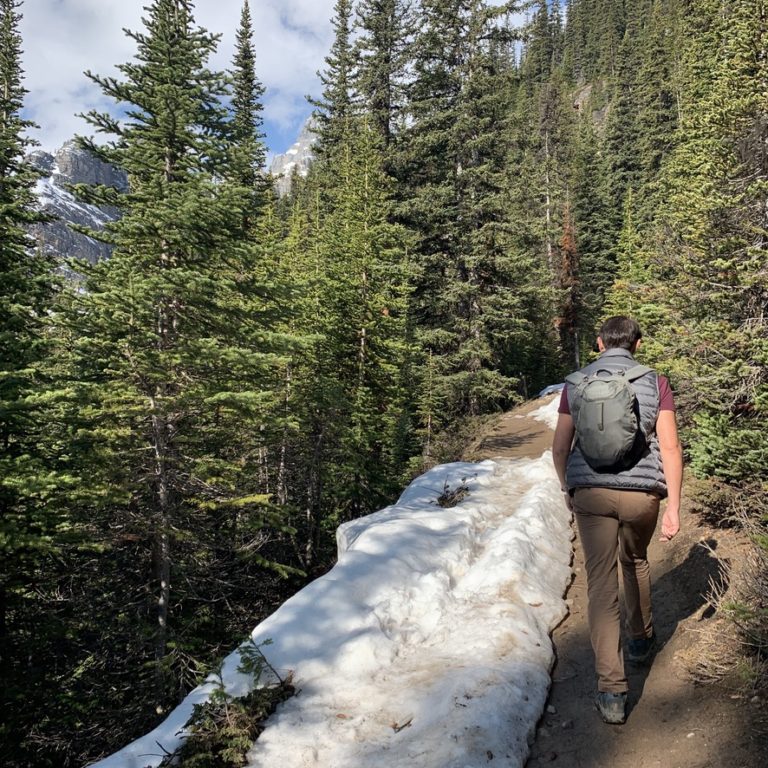 On our way to Lake Agnes Tea House, Banff National Park