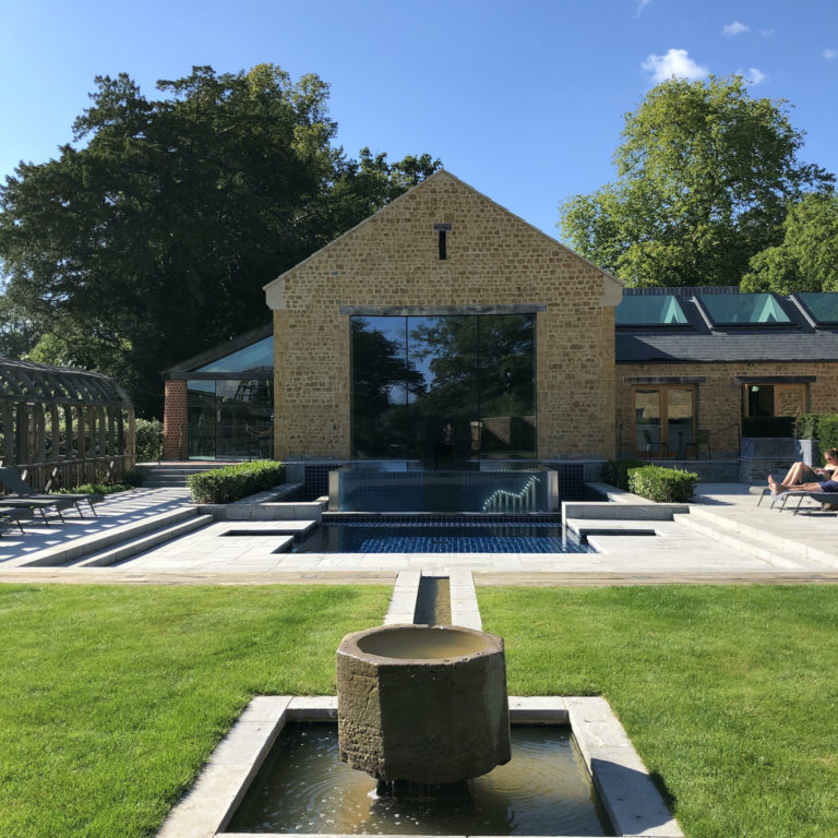 Looking at the outdoor pool